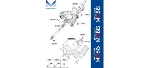 mobis steering column shaft hyundai grandeur 2011-16
